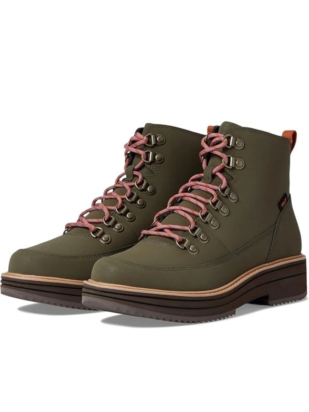 Teva Midform Boots Dark Olive Green Size 7 NWOT Chunky Platform